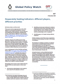 Cover Desperately Seeking Indicators: different players, different priorities