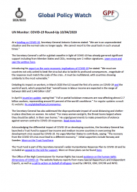 Cover UN Monitor: COVID-19 Round-Up 10-04-2020 EN